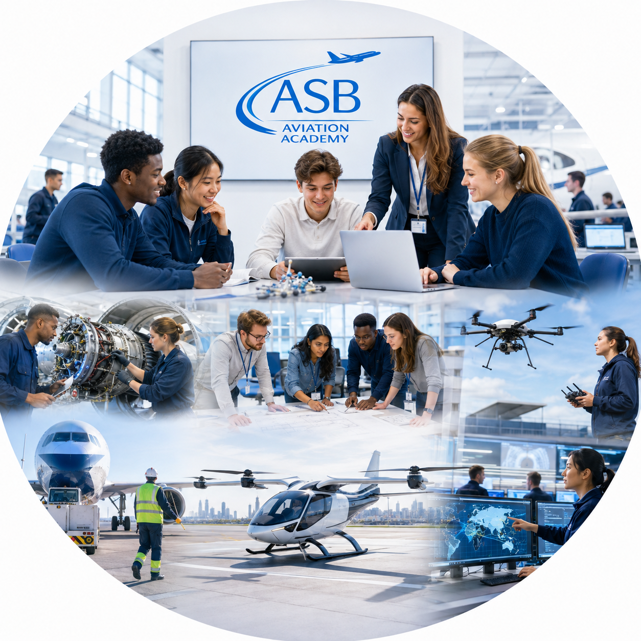 ASB Aviation Academy students, aviation technologies and professional aviation environment